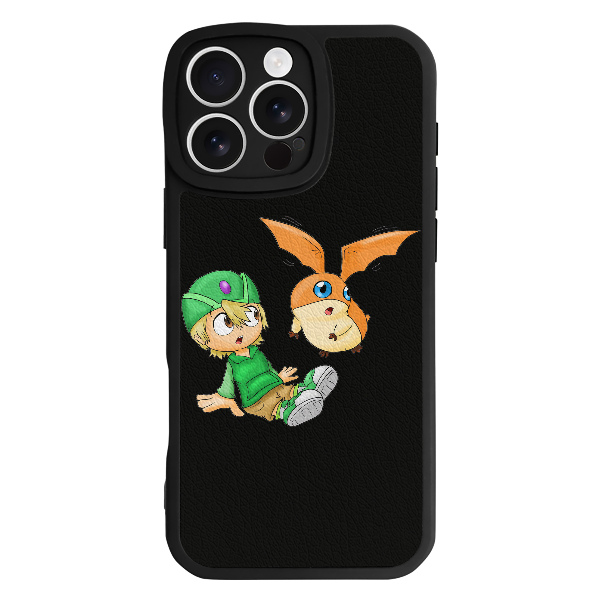 （画像用） Digimon デジタルモンスター/デジモン 【iPhone 16シリーズ対応】シリコンスマホケース（レザー調） 材質：シリコン